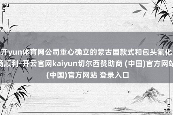 开yun体育网公司重心确立的蒙古国款式和包头氟化工款式阐扬顺利-开云官网kaiyun切尔西赞助商 (中国)官方网站 登录入口