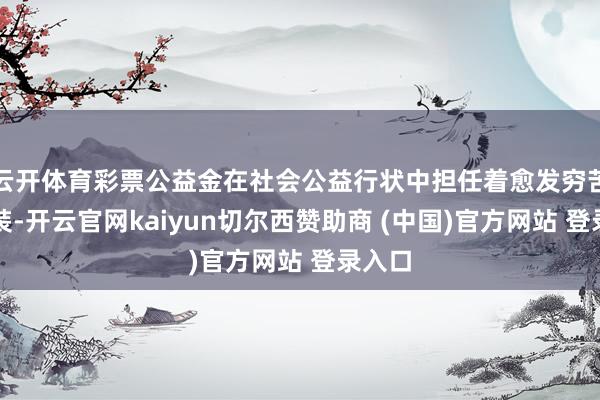 云开体育彩票公益金在社会公益行状中担任着愈发穷苦的扮装-开云官网kaiyun切尔西赞助商 (中国)官方网站 登录入口