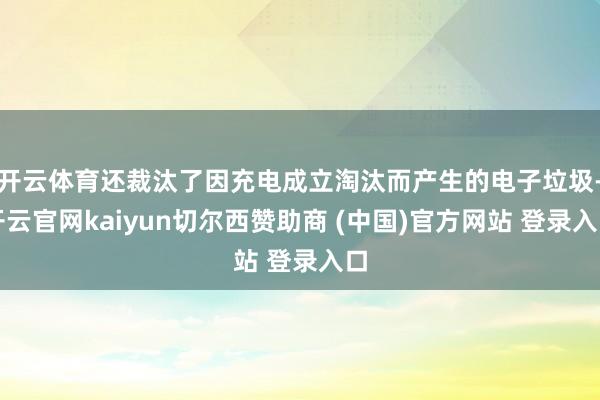 开云体育还裁汰了因充电成立淘汰而产生的电子垃圾-开云官网kaiyun切尔西赞助商 (中国)官方网站 登录入口