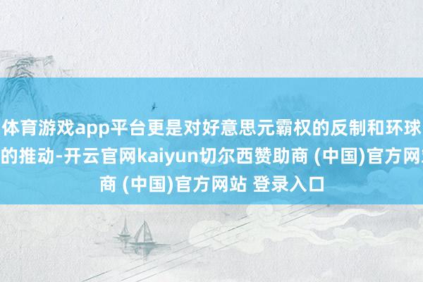 体育游戏app平台更是对好意思元霸权的反制和环球金融多极化的推动-开云官网kaiyun切尔西赞助商 (中国)官方网站 登录入口