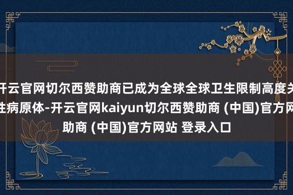 开云官网切尔西赞助商已成为全球全球卫生限制高度关切的高致病性病原体-开云官网kaiyun切尔西赞助商 (中国)官方网站 登录入口